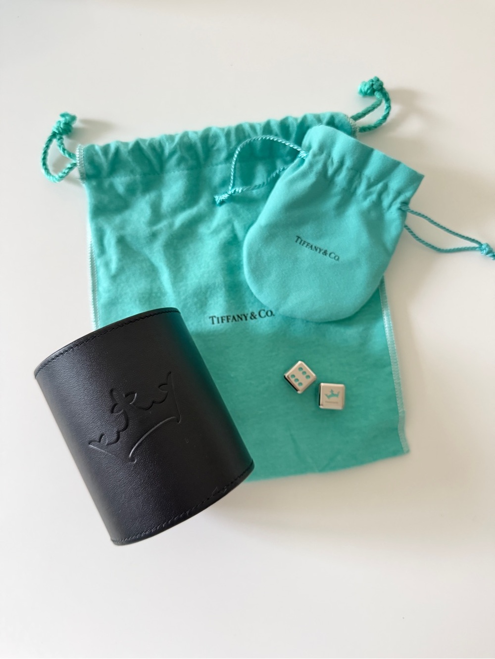 Tiffany & Co. x DraftKings Premium Leather Cup and Dice Set